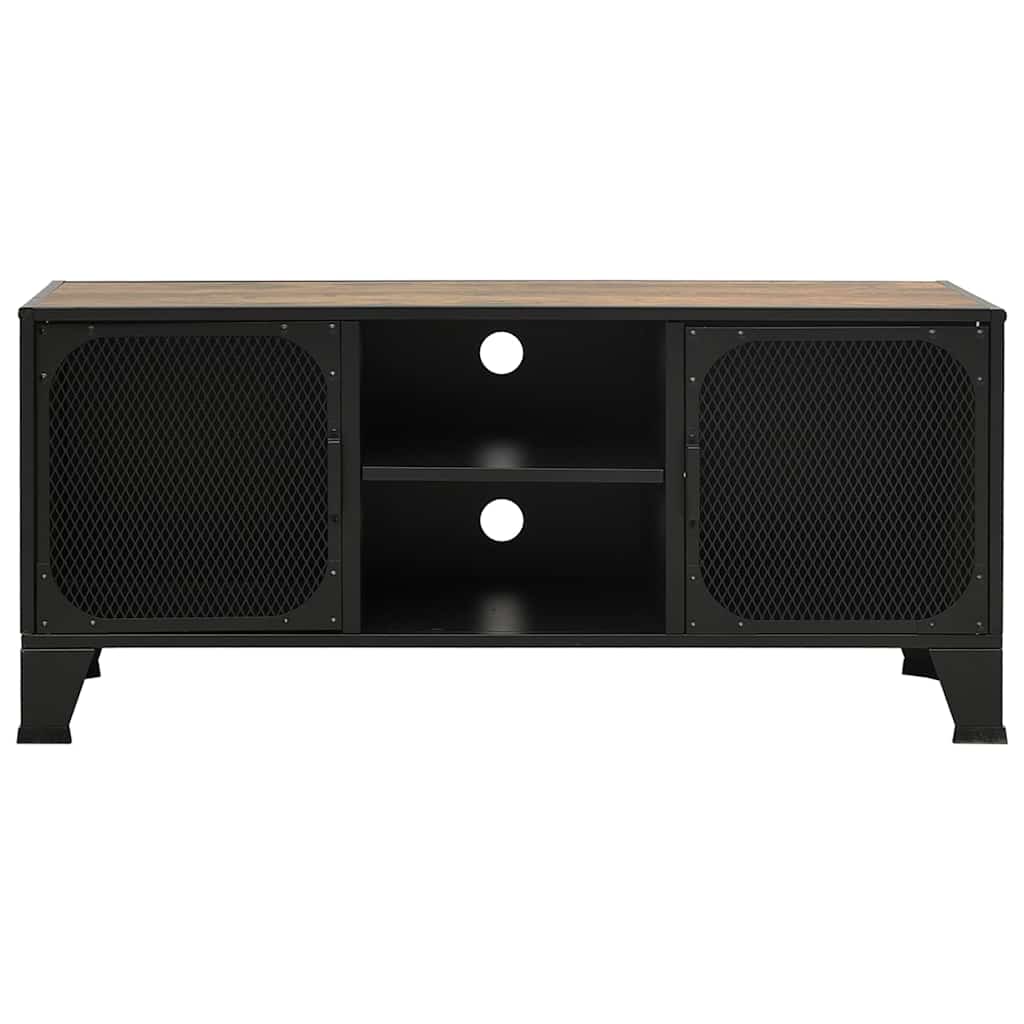 vidaXL TV Cabinet | Rustic brown | MDF, Metal | Large | Rustic Brown TV Cabinet 3
