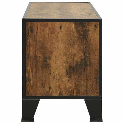 vidaXL TV Cabinet | Rustic brown | MDF, Metal | Large | Rustic Brown TV Cabinet 4