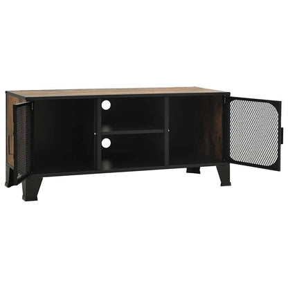 vidaXL TV Cabinet | Rustic brown | MDF, Metal | Large | Rustic Brown TV Cabinet 6