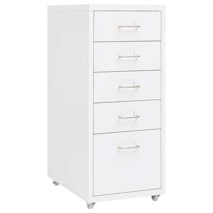 vidaXL Mobile File Cabinet White 28x41x69 cm Metal 1