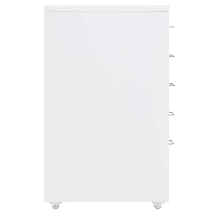 vidaXL Mobile File Cabinet White 28x41x69 cm Metal 3