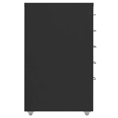 vidaXL Mobile File Cabinet Black 28x41x69 cm Metal 3