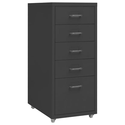 vidaXL Mobile File Cabinet Anthracite 28x41x69 cm Metal 1