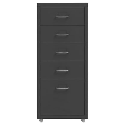 vidaXL Mobile File Cabinet Anthracite 28x41x69 cm Metal 2
