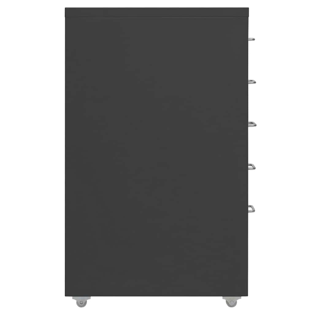 vidaXL Mobile File Cabinet Anthracite 28x41x69 cm Metal 3