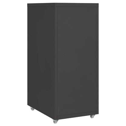vidaXL Mobile File Cabinet Anthracite 28x41x69 cm Metal 4