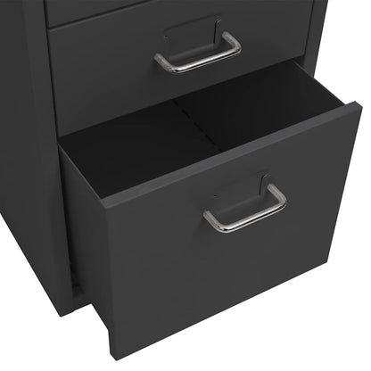 vidaXL Mobile File Cabinet Anthracite 28x41x69 cm Metal 6