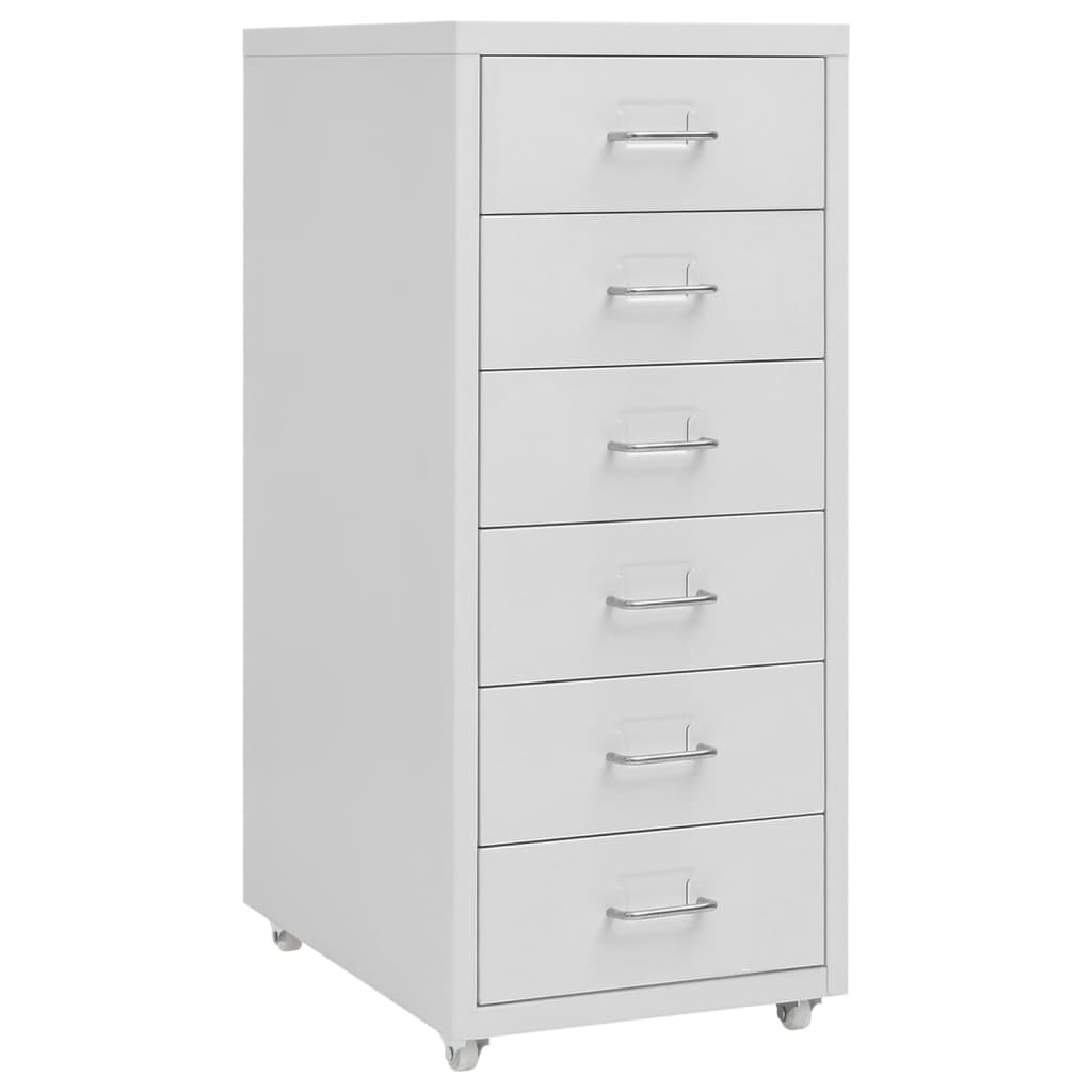 vidaXL Mobile File Cabinet | Grey | Metal | Medium | Storage 1