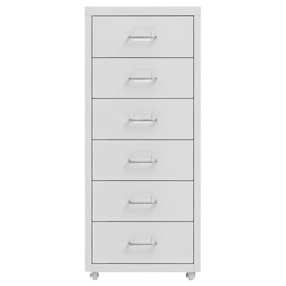 vidaXL Mobile File Cabinet | Grey | Metal | Medium | Storage 2