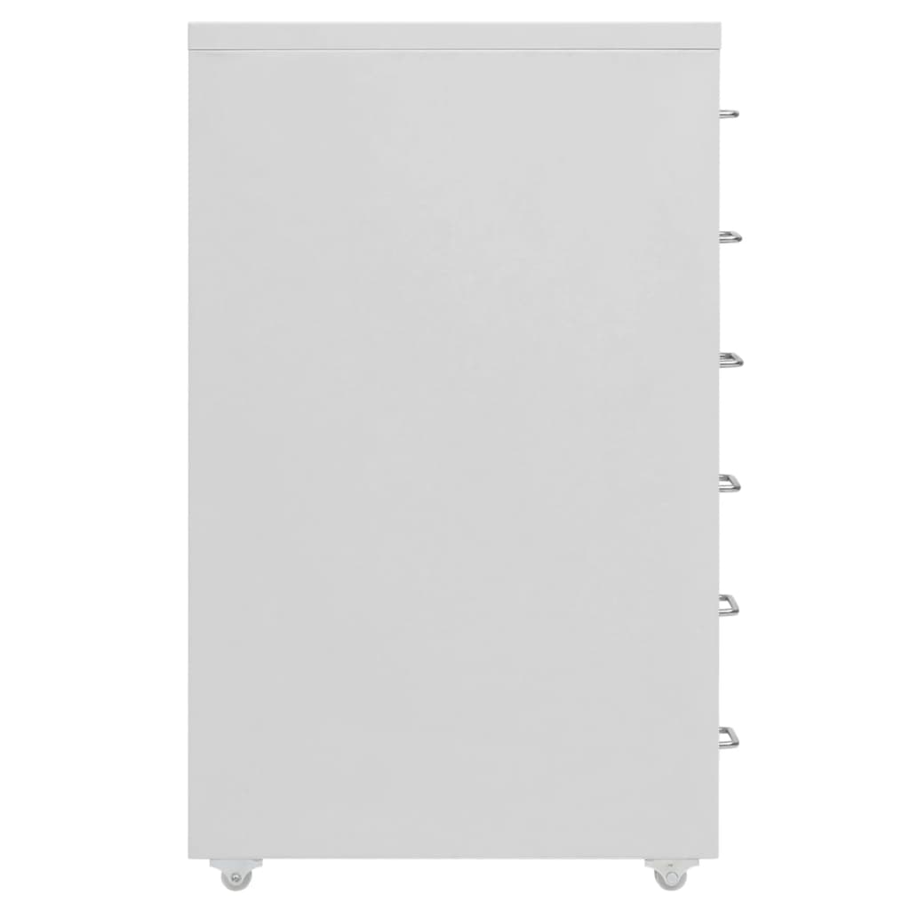 vidaXL Mobile File Cabinet | Grey | Metal | Medium | Storage 3