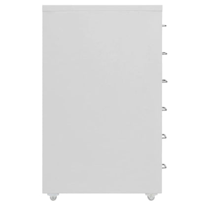 vidaXL Mobile File Cabinet | Grey | Metal | Medium | Storage 3