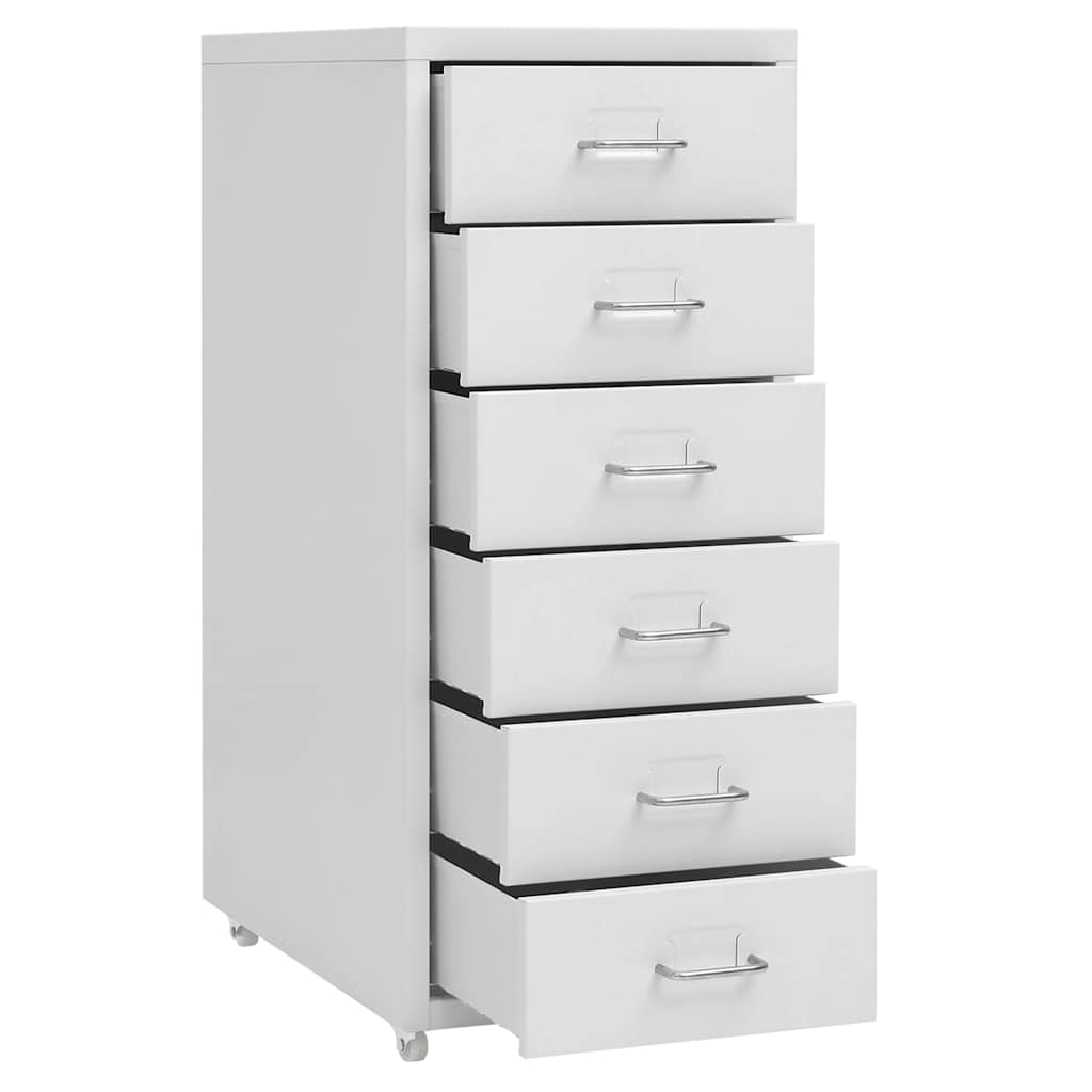 vidaXL Mobile File Cabinet | Grey | Metal | Medium | Storage 5