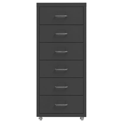 vidaXL Mobile File Cabinet Anthracite 28x41x69 cm Metal 2