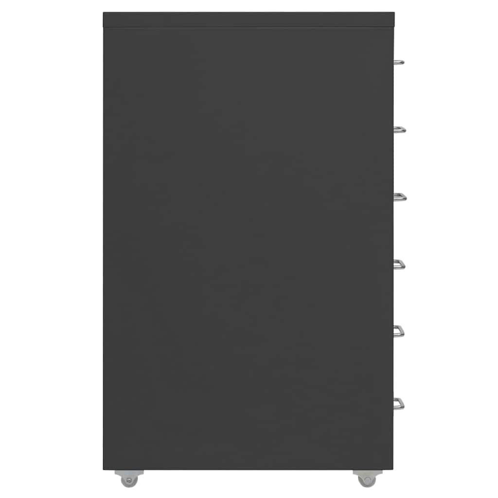 vidaXL Mobile File Cabinet Anthracite 28x41x69 cm Metal 3