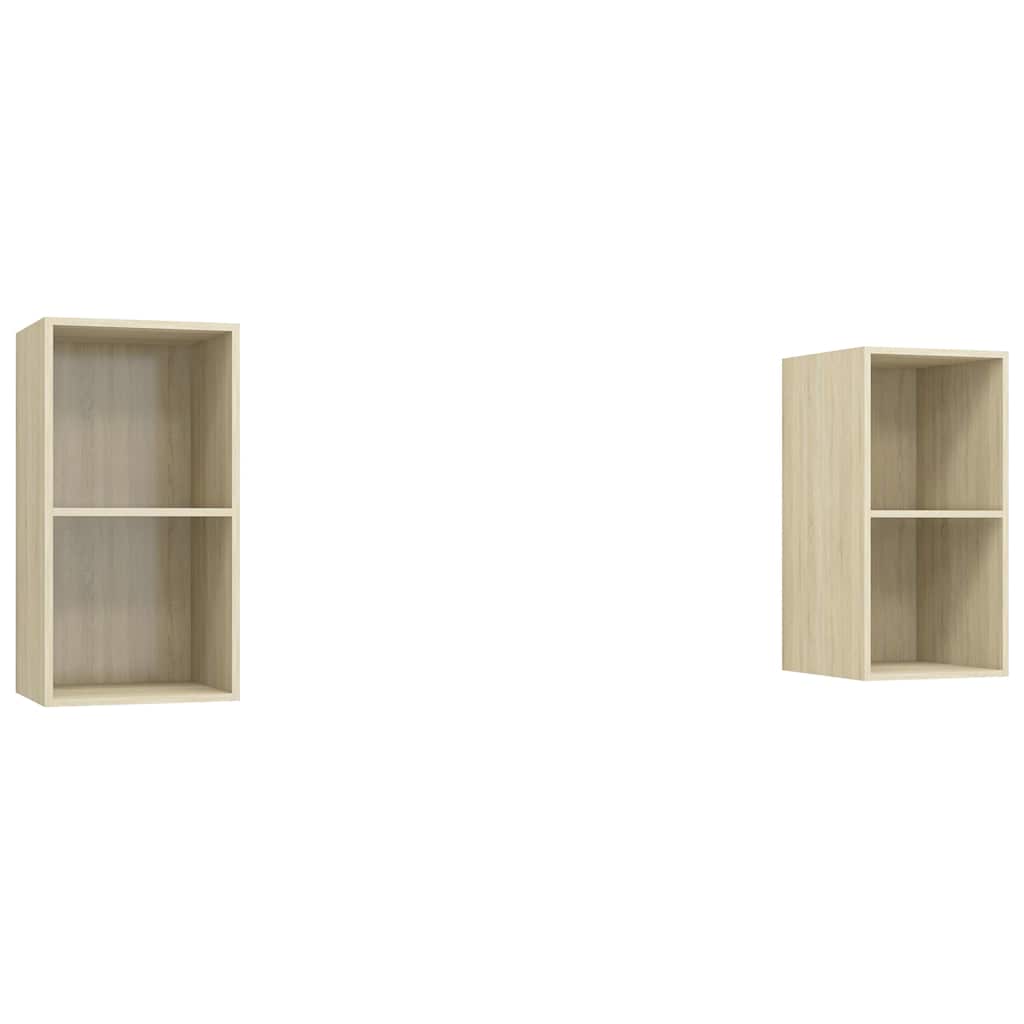 vidaXL TV Cabinet | Set of 2 | Sonoma Oak | Engineered Wood | TV Cabinet 2