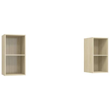 vidaXL TV Cabinet | Set of 2 | Sonoma Oak | Engineered Wood | TV Cabinet 2