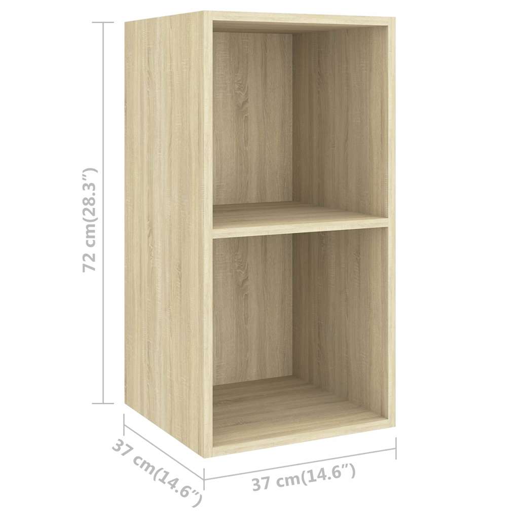 vidaXL TV Cabinet | Set of 2 | Sonoma Oak | Engineered Wood | TV Cabinet 5