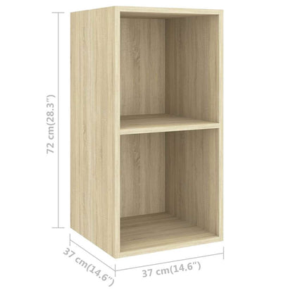vidaXL TV Cabinet | Set of 2 | Sonoma Oak | Engineered Wood | TV Cabinet 5