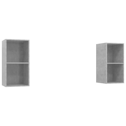 vidaXL TV Cabinet | Set of 2 | Concrete grey | Engineered wood | Standard 2