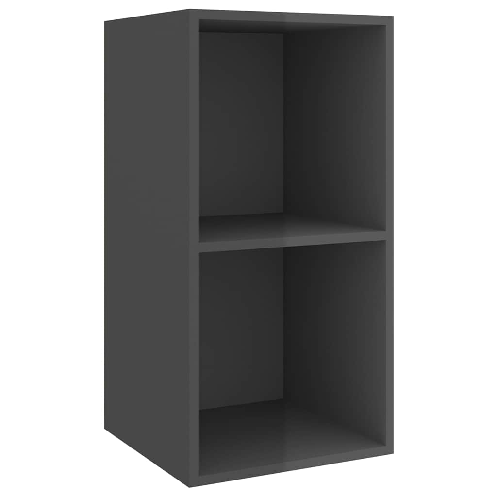vidaXL TV Cabinet | Set of 2 | High gloss grey | Engineered wood | TV Cabinet 4