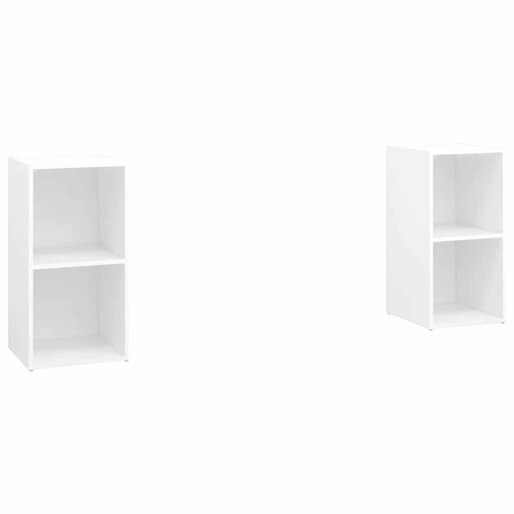 vidaXL TV Cabinets 2 pcs White 72x35x36.5 cm Engineered Wood 2