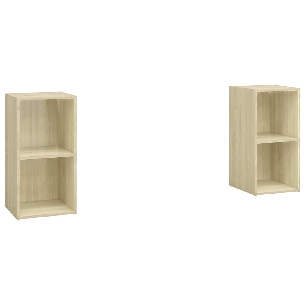 vidaXL Tv Cabinet | Set of 2 | Sonoma oak | Engineered wood | 72 x 35 x 36.5 cm 2