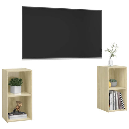 vidaXL Tv Cabinet | Set of 2 | Sonoma oak | Engineered wood | 72 x 35 x 36.5 cm 3
