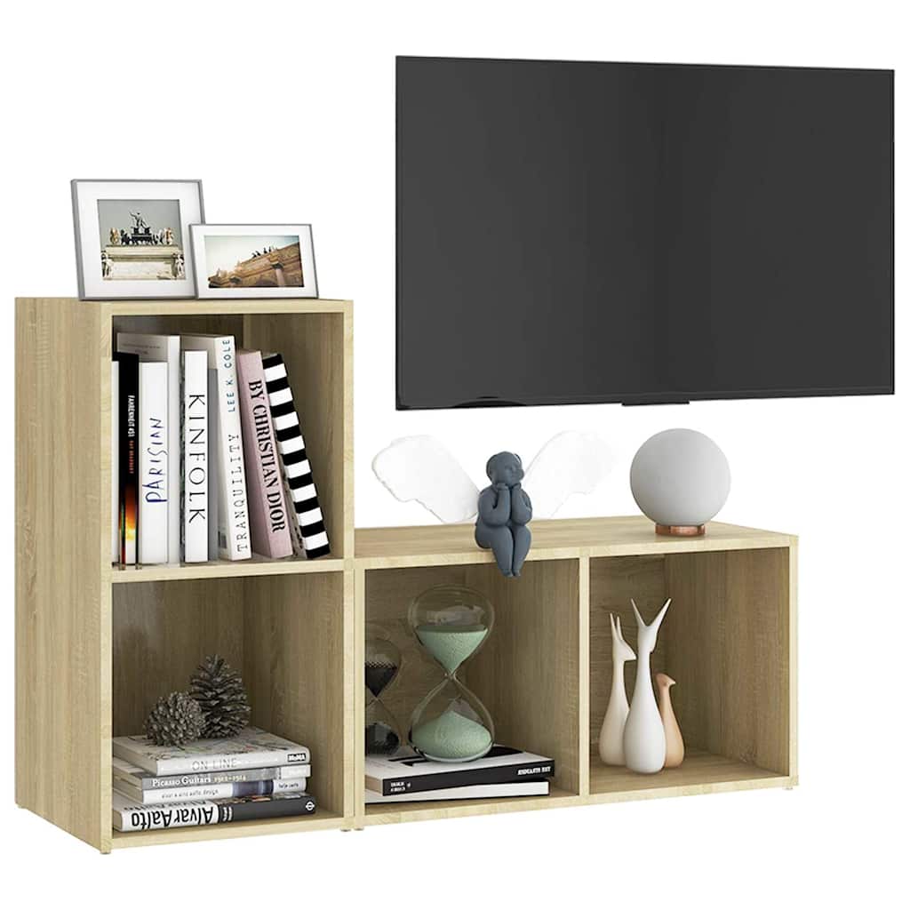 vidaXL TV Cabinet | Sonoma Oak | Engineered Wood | Medium | TV Cabinet 3