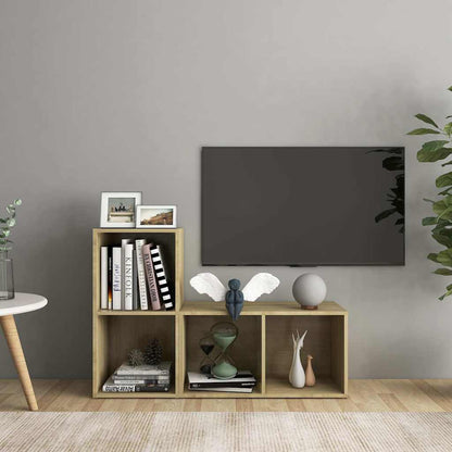 vidaXL TV Cabinet | Sonoma Oak | Engineered Wood | Medium | TV Cabinet 1