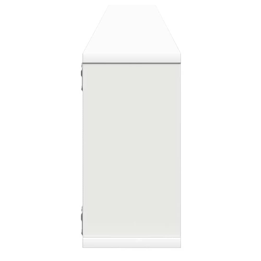 Wall Cube Shelf 100x15x30 cm Engineered Wood 2 pcs White