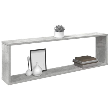vidaXL Wall Shelf | Set of 4 | Concrete Grey | Engineered Wood | 100x15x30 cm 4