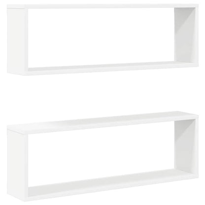 vidaXL Wall Shelf |  Set of 2 | White | Engineered wood | 80 x 15 x 26.5 cm 2