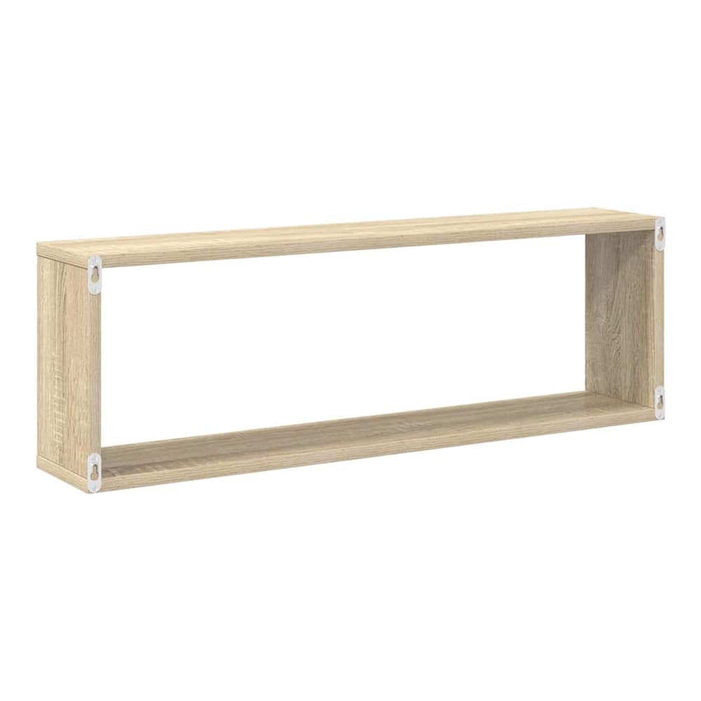 Wall Cube Shelves 80x15x26.5 cm Engineered Wood 4 pcs Sonoma oak