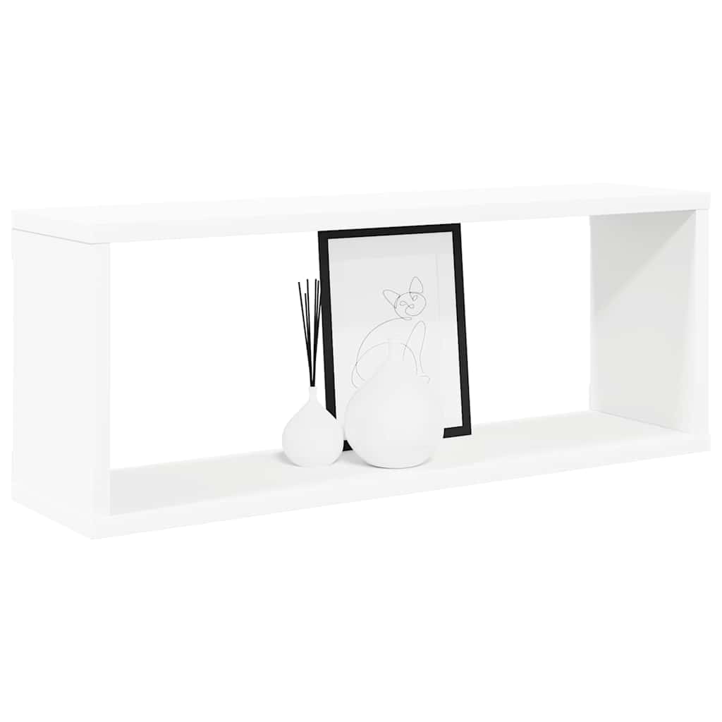 vidaXL Wall Cube Shelf 4 pcs White 60x15x23 cm Engineered Wood 3