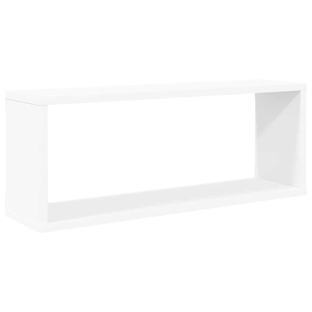 vidaXL Wall Cube Shelf 4 pcs White 60x15x23 cm Engineered Wood 4