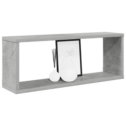 vidaXL Wall Cube Shelf 6 pcs Concrete Grey 60x15x23 cm Engineered Wood 3