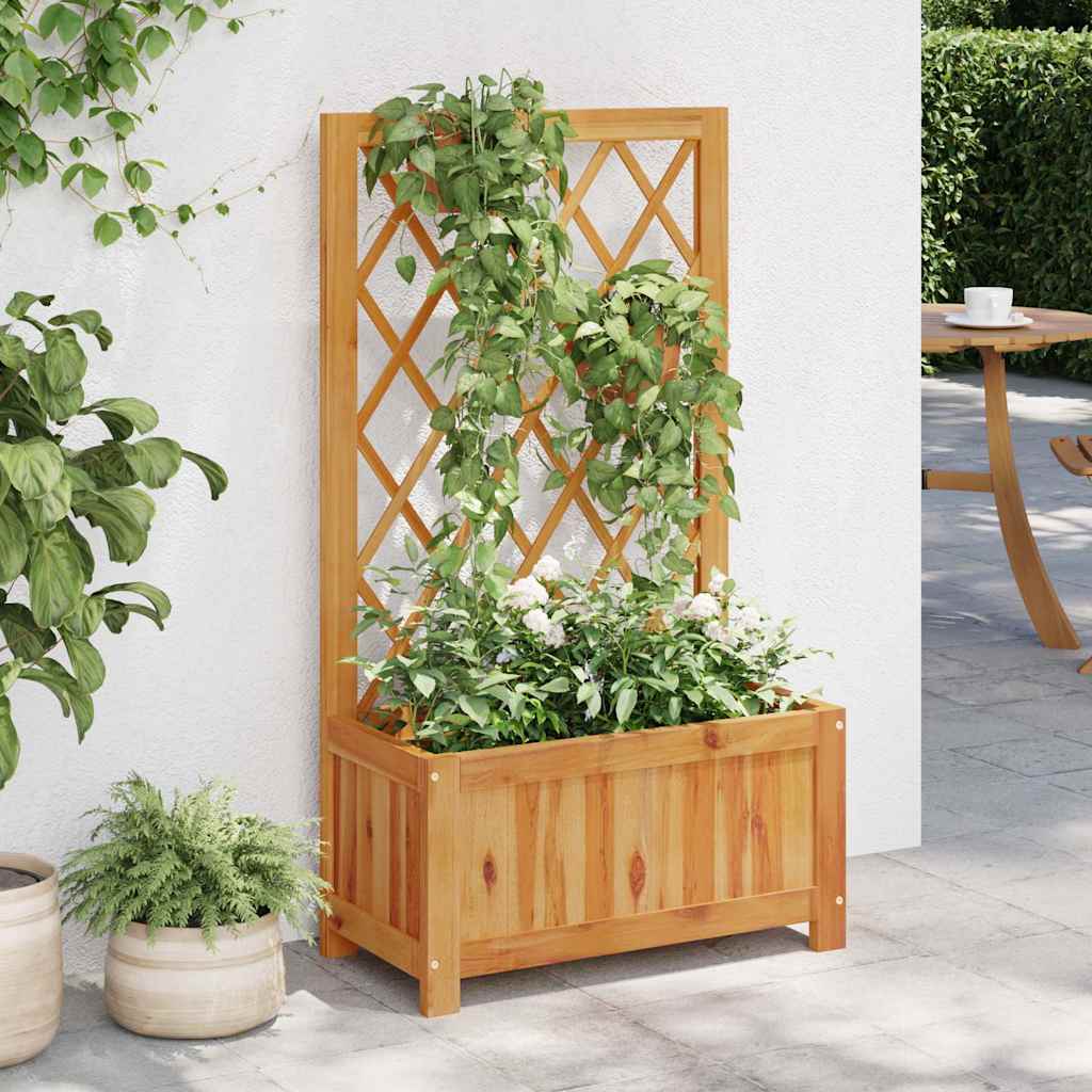 vidaXL Garden Raised Bed | Natural wood colour | Solid acacia wood | Medium 1
