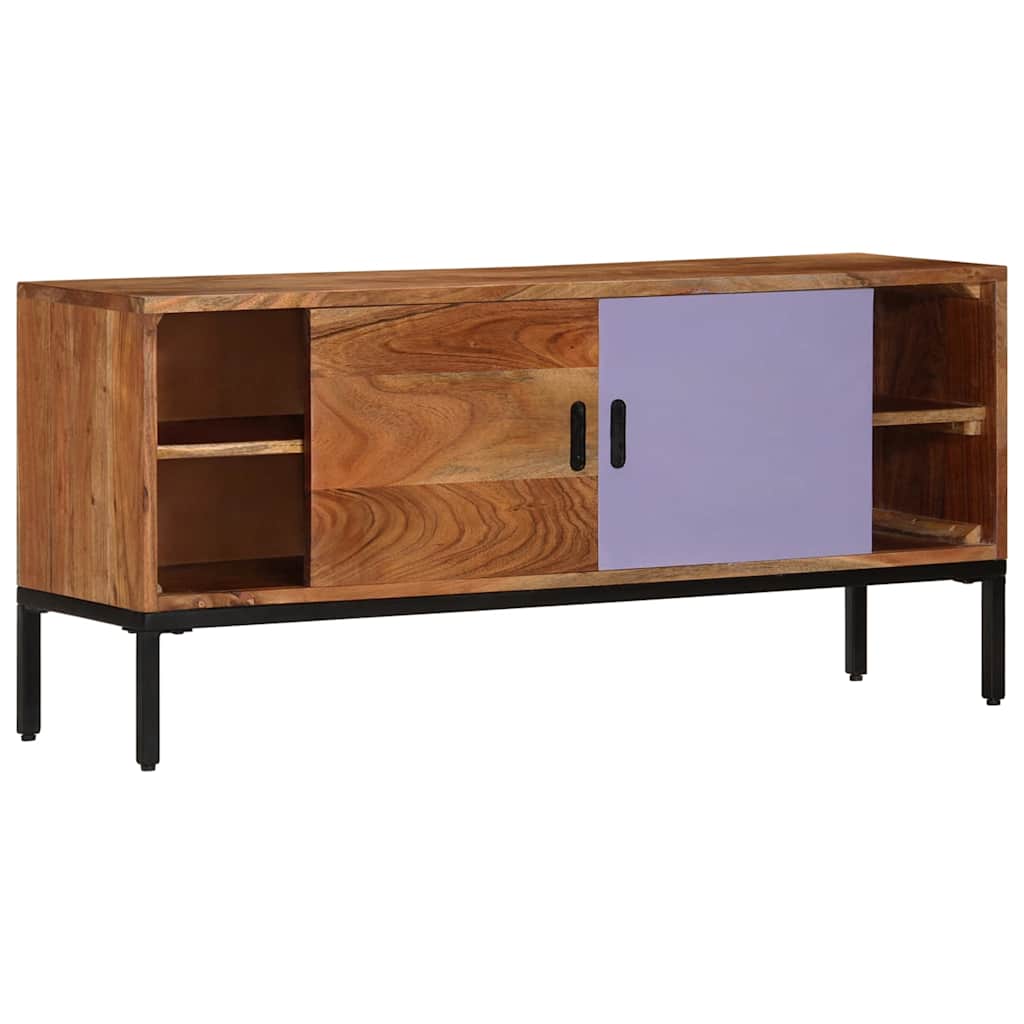 vidaXL TV Cabinet | Honey brown and grey | Solid acacia wood, powder-coated iron 3