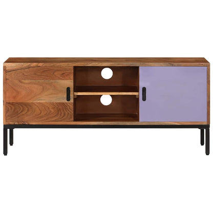 vidaXL TV Cabinet | Honey brown and grey | Solid acacia wood, powder-coated iron 4