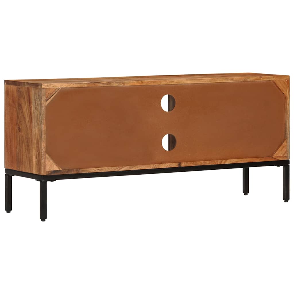 vidaXL TV Cabinet | Honey brown and grey | Solid acacia wood, powder-coated iron 5