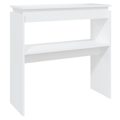 808314 vidaXL Console Table White 80x30x80 cm Engineered Wood 2