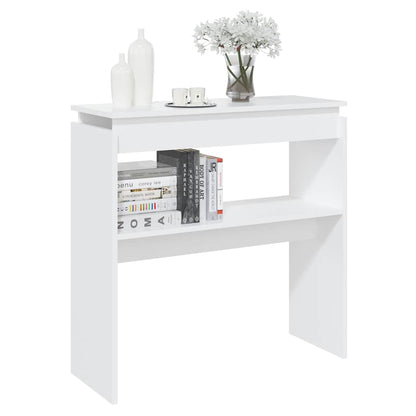 808314 vidaXL Console Table White 80x30x80 cm Engineered Wood 5