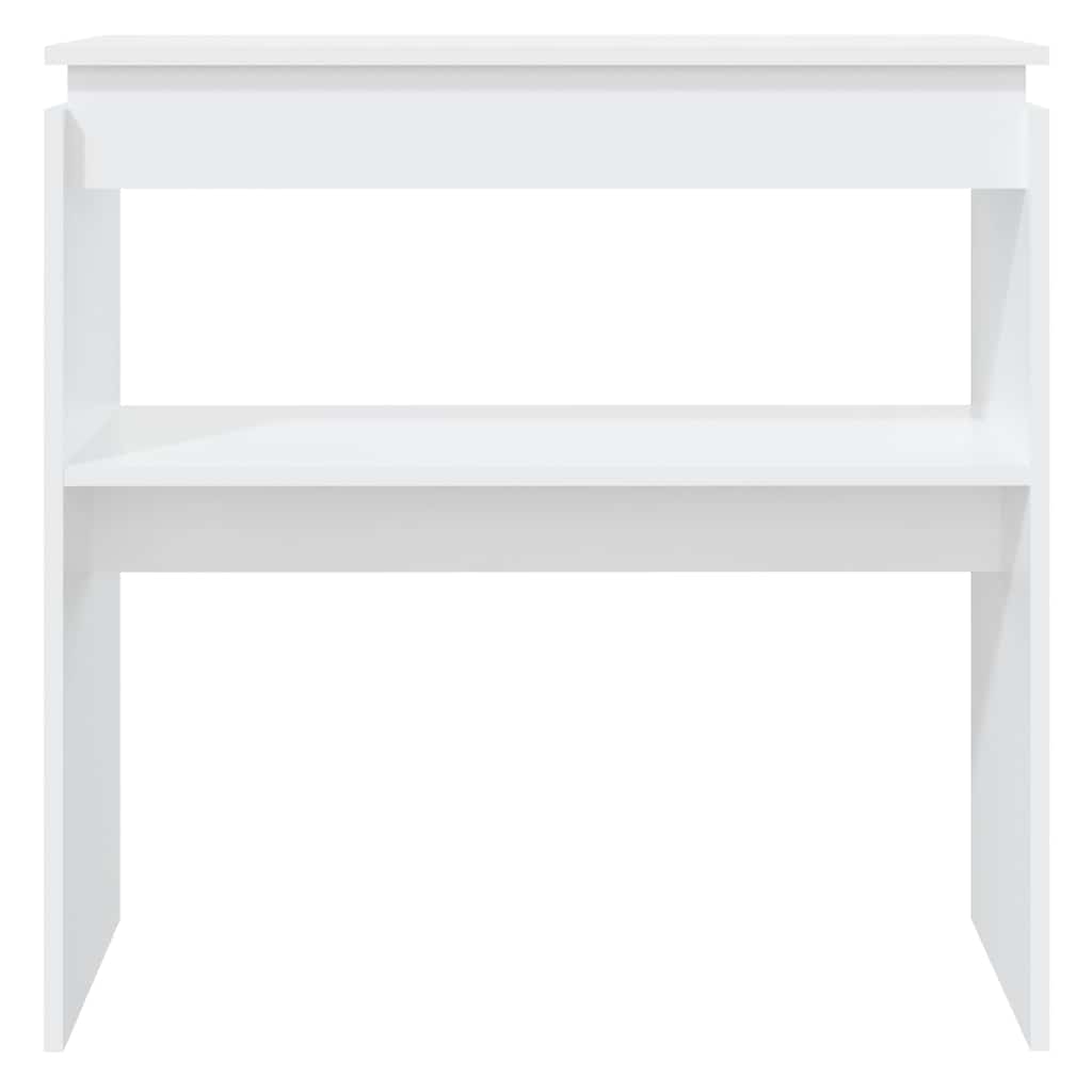 808314 vidaXL Console Table White 80x30x80 cm Engineered Wood 3