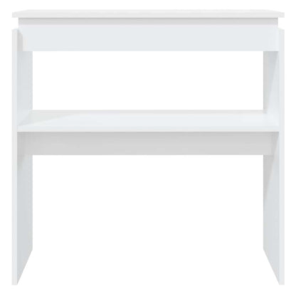 808314 vidaXL Console Table White 80x30x80 cm Engineered Wood 3