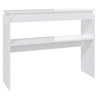 808329 vidaXL Console Table High Gloss White 102x30x80 cm Engineered Wood 2