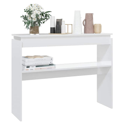 808329 vidaXL Console Table High Gloss White 102x30x80 cm Engineered Wood 5