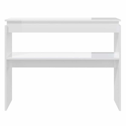 808329 vidaXL Console Table High Gloss White 102x30x80 cm Engineered Wood 3