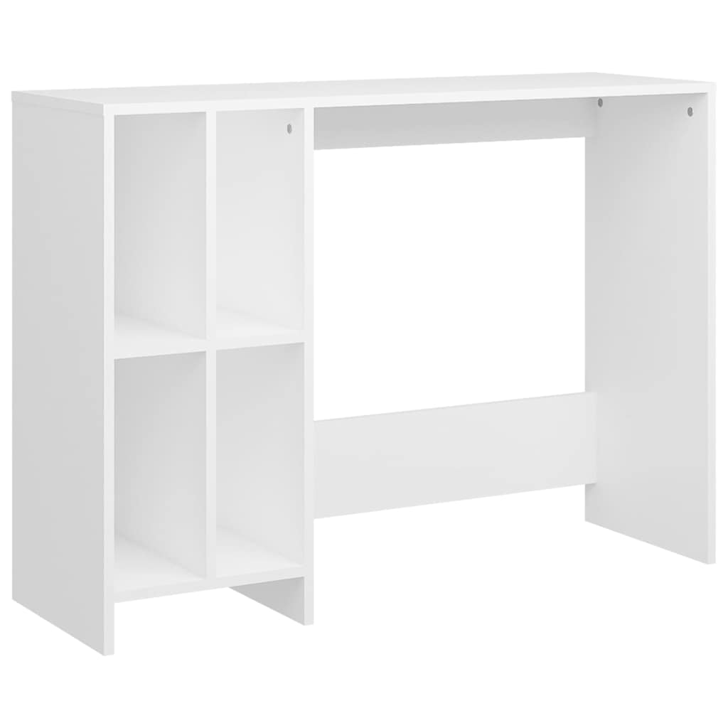 vidaXL Desk | White | Engineered wood | 102.5x35x75 cm | Shelving | Corner Desk 2