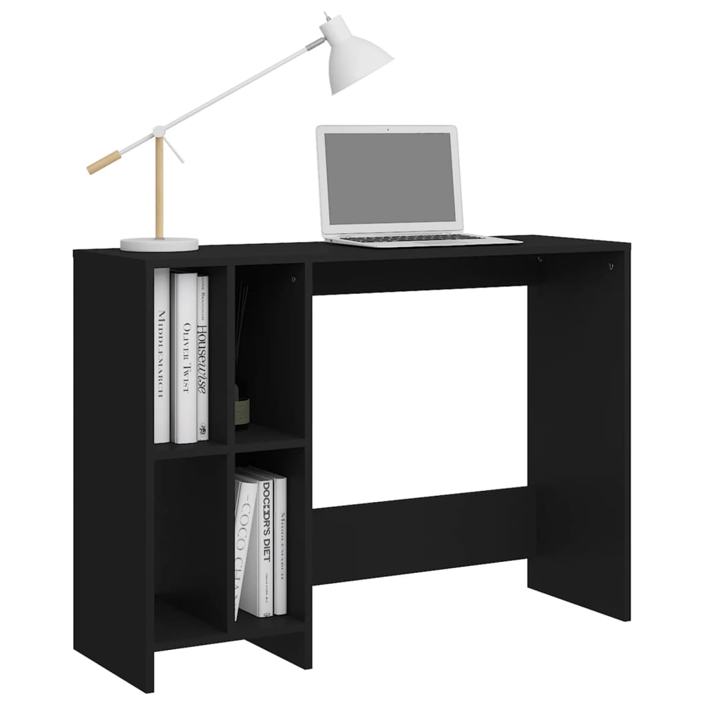 vidaXL Desk | Black | Engineered wood | Compact | Desk | Rectangular | Modern 5