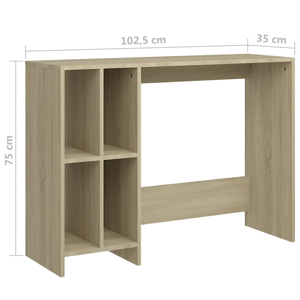 vidaXL Desk | Sonoma oak | Engineered wood 6